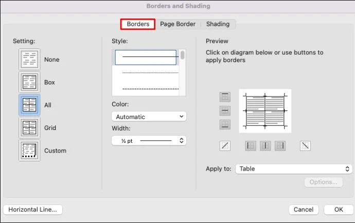 Come creare una tabella invisibile in Word