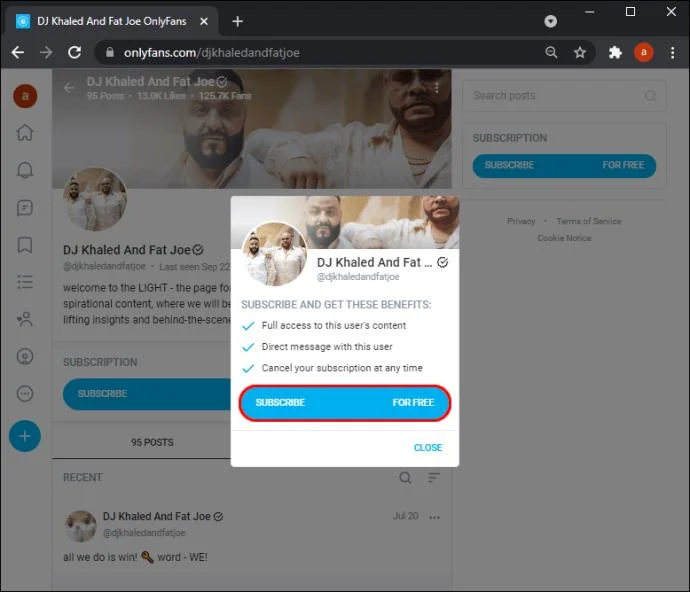 Cara Berlangganan Ke Akun OnlyFans