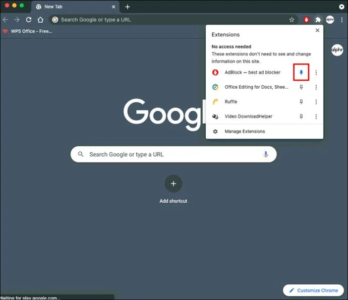 Como fixar extensões na barra do Chrome