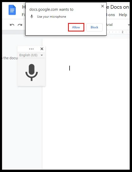 Comment taper avec votre voix dans Google Docs