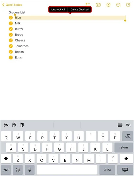 نحوه ایجاد نقطه گلوله در Apple Notes