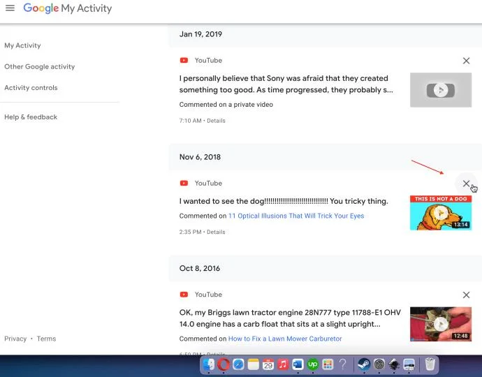 Come visualizzare la cronologia dei commenti di YouTube