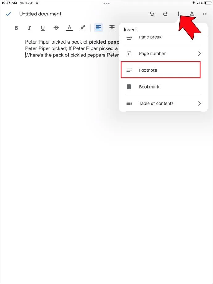 Jak dodać przypisy do dokumentu Google