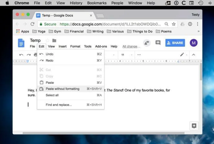 چگونه قالب بندی را در Google Docs پاک کنیم