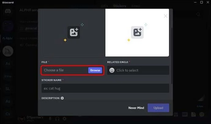 نحوه ساخت استیکر در Discord