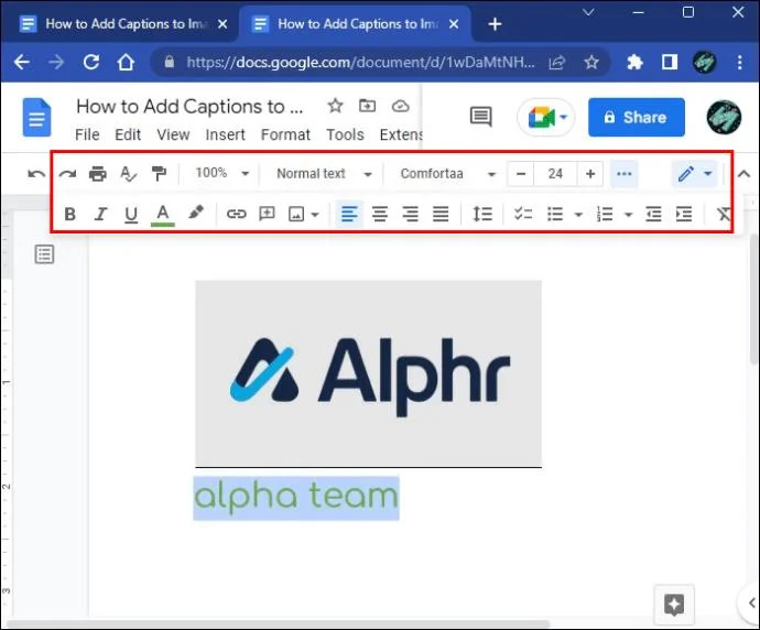 چگونه در Google Docs به تصاویر زیرنویس اضافه کنیم