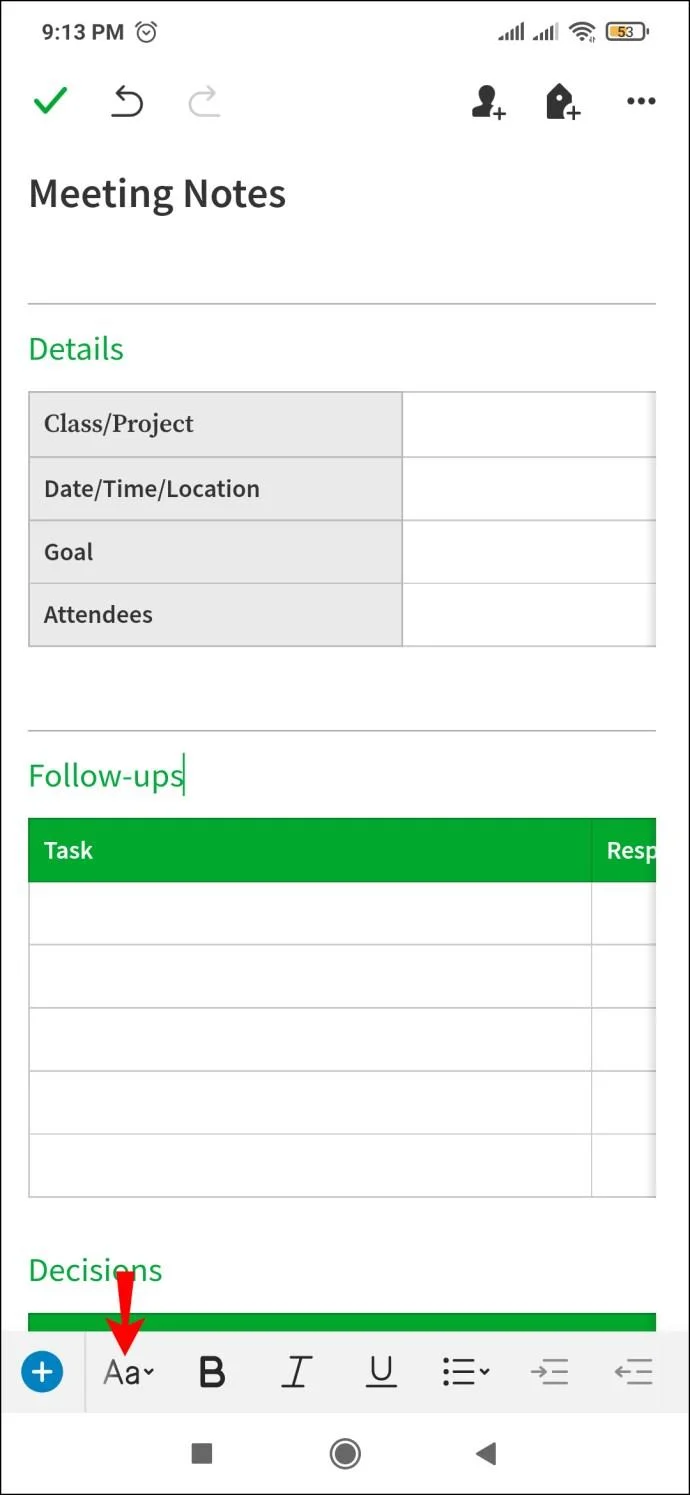 نحوه تغییر فونت پیش فرض در Evernote