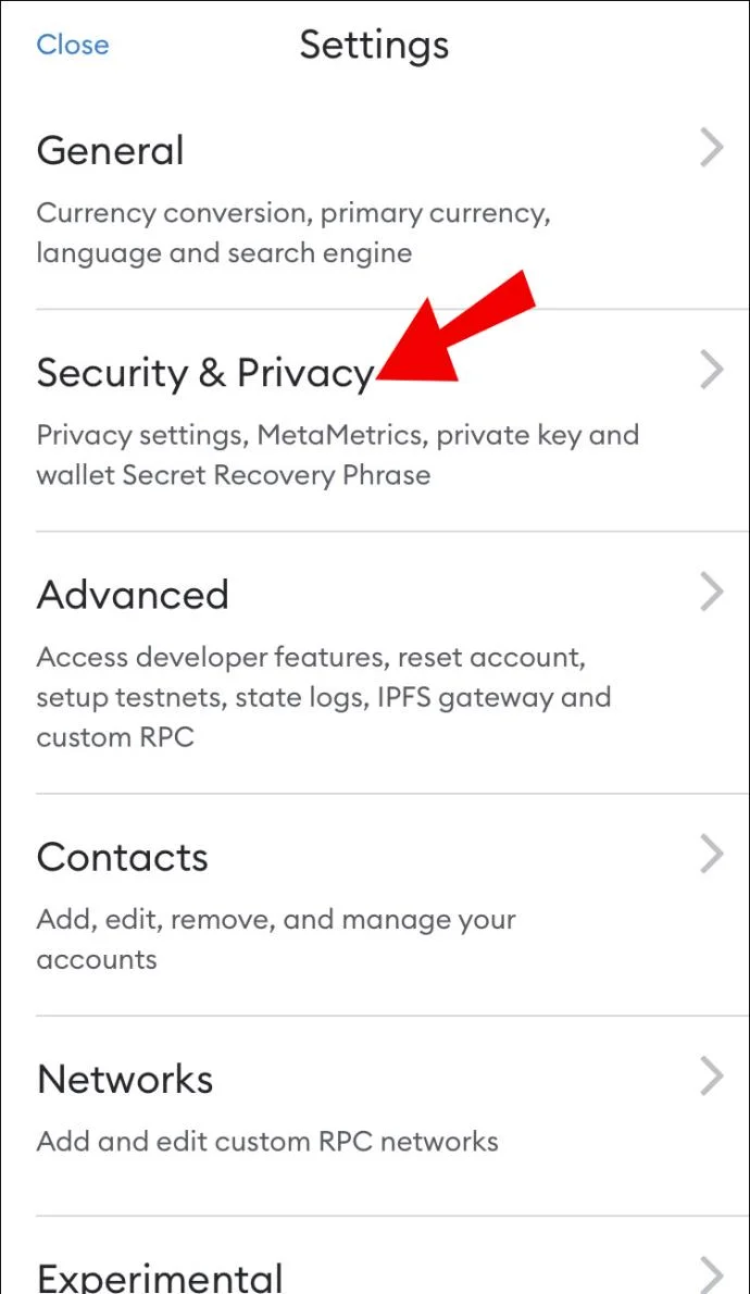 چگونه عبارت بازیابی مخفی خود را در MetaMask پیدا کنید