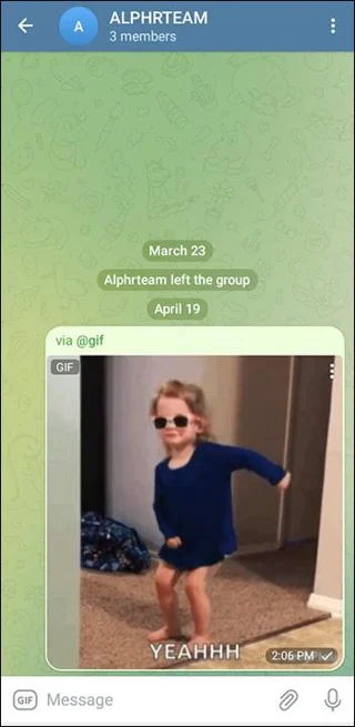 آموزش افزودن گیف در تلگرام