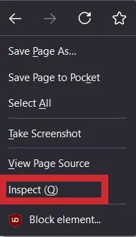 نحوه استفاده از Inspect Element
