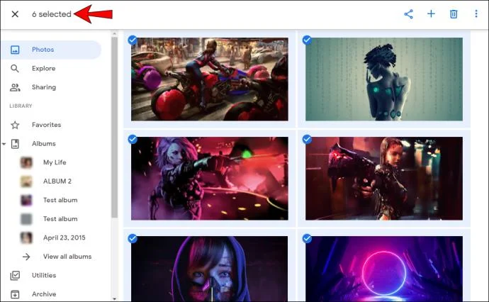 Aantal geselecteerde foto's