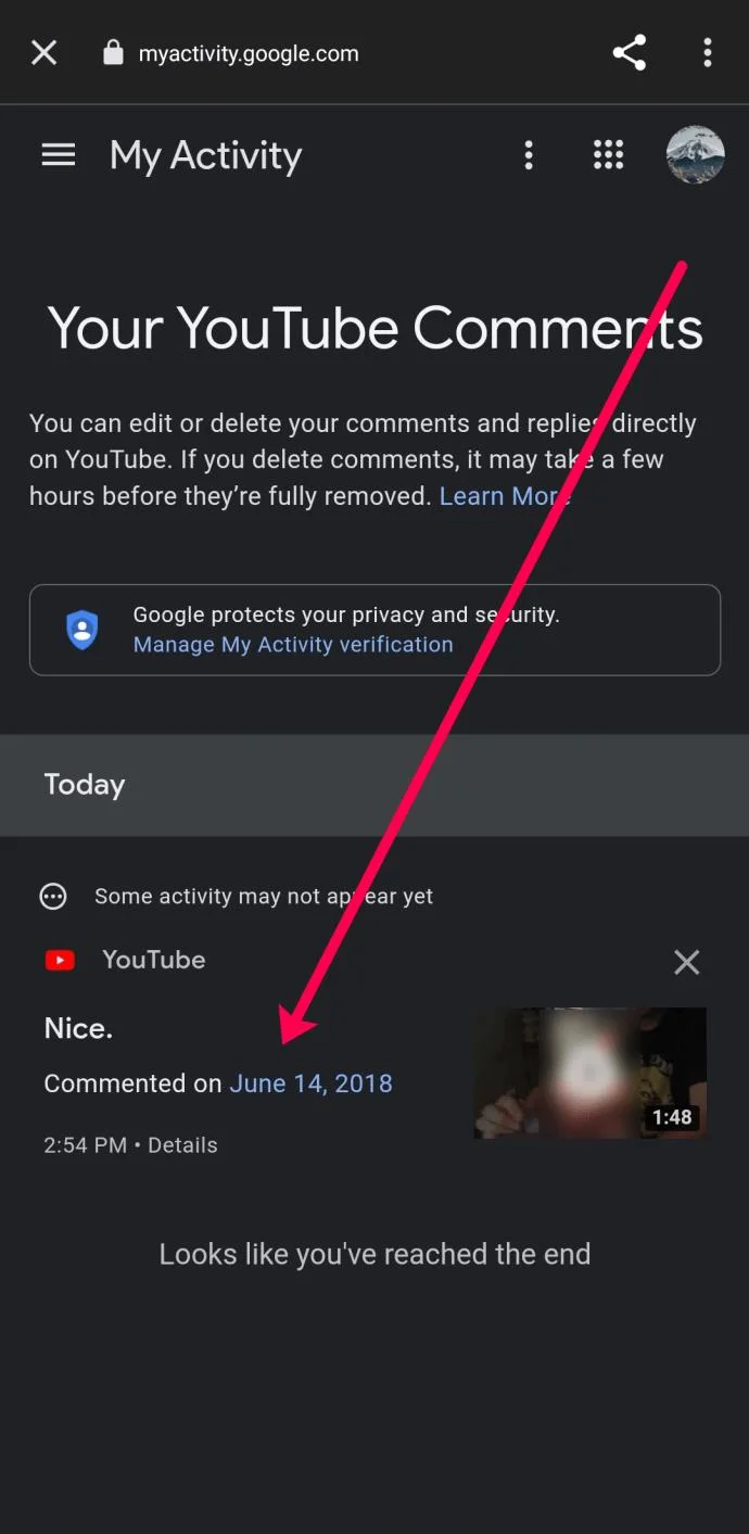 Come visualizzare la cronologia dei commenti di YouTube