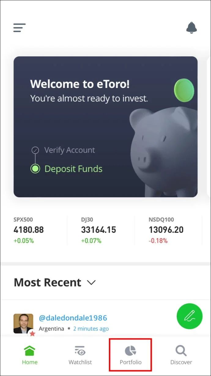 نحوه انتقال به کیف پول از Etoro