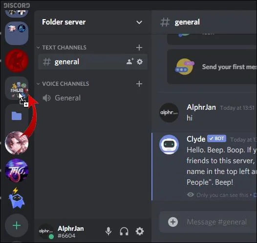 نحوه حذف یک پوشه در Discord