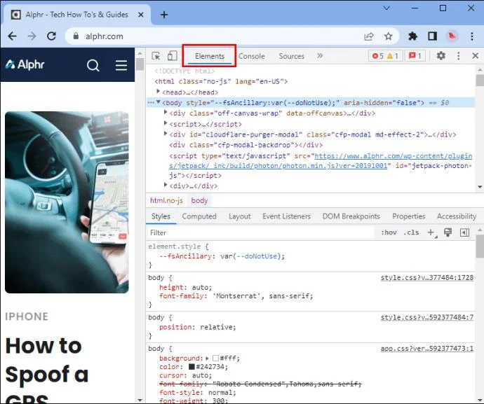 نحوه مشاهده کد HTML در کروم