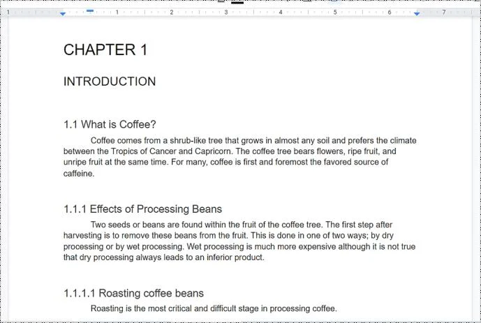 نحوه اضافه کردن فهرست مطالب به Google Doc