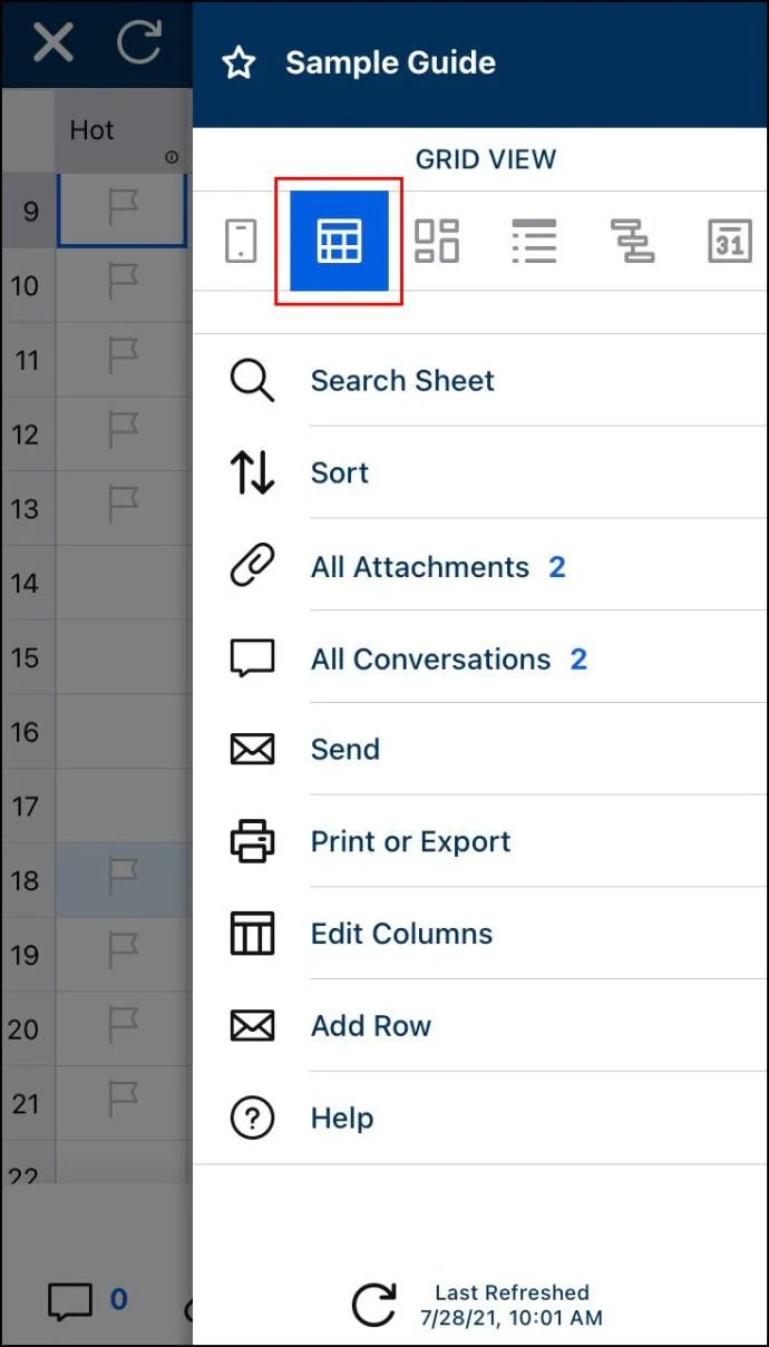 Come aggiungere una sottoattività in Smartsheet