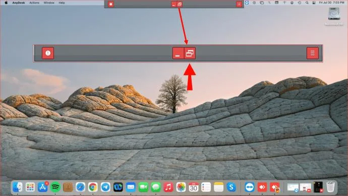نحوه خروج از تمام صفحه در AnyDesk