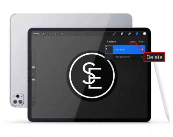 Como selecionar várias camadas no Procreate