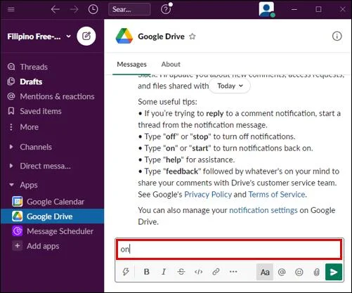 نحوه اتصال Google Drive به Slack