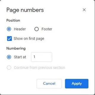 نحوه اضافه کردن شماره صفحات به Google Docs