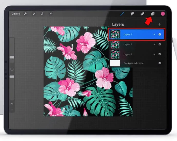 Como selecionar várias camadas no Procreate