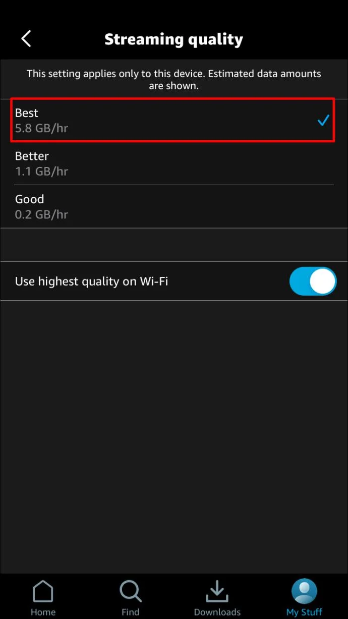 Come regolare la qualità video in Amazon Prime Video