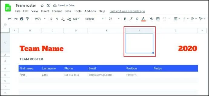 نحوه اضافه کردن نقاط گلوله در Google Sheets
