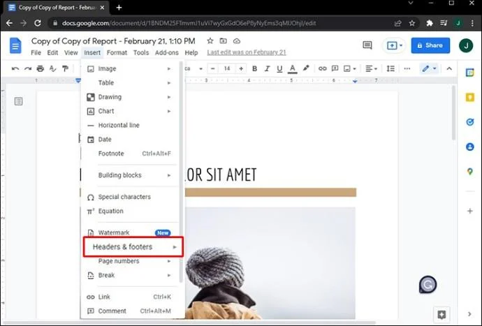 Jak tworzyć różne nagłówki dla różnych stron w Dokumentach Google