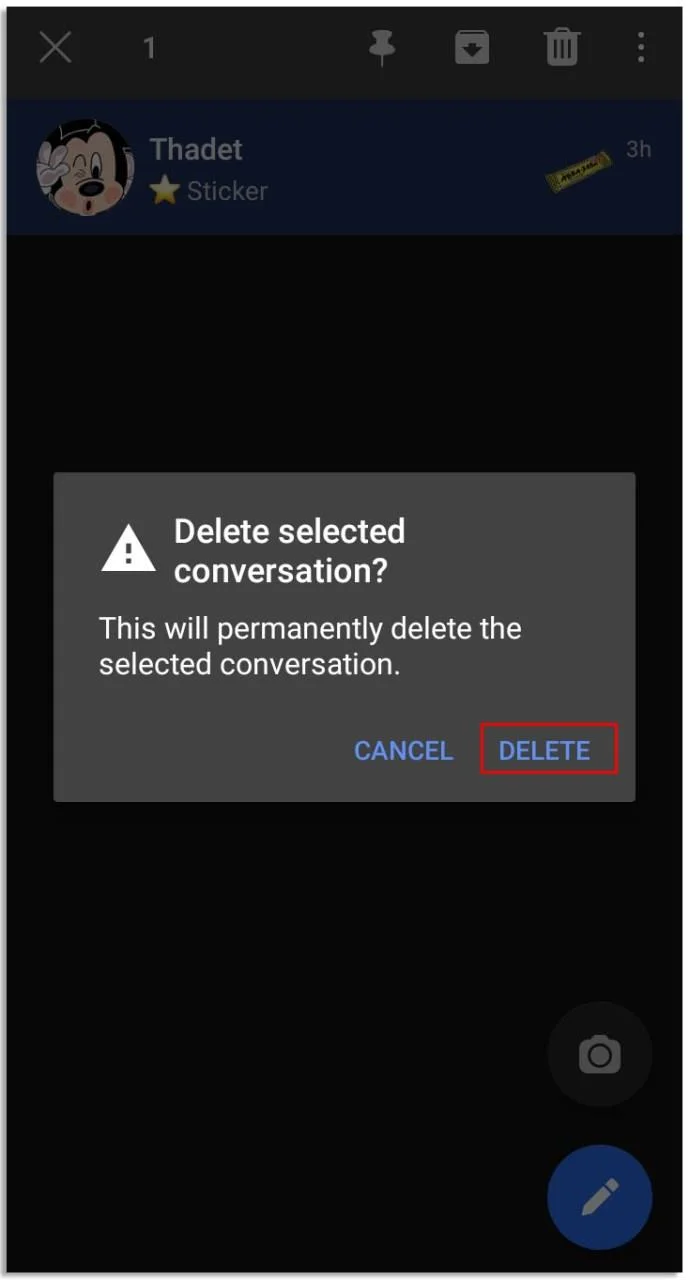 نحوه حذف یک گروه در سیگنال