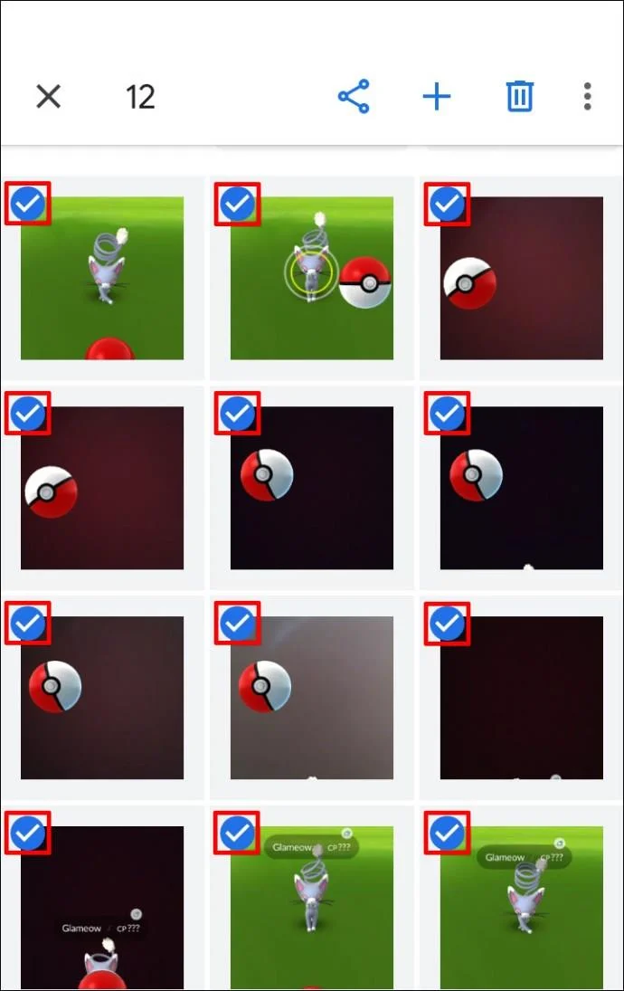Geselecteerde foto's op Android