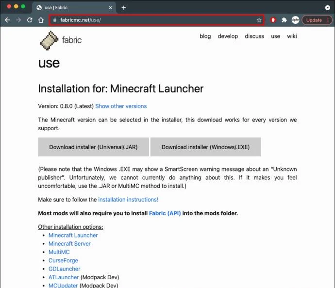 نحوه نصب مودها روی پارچه برای Minecraft