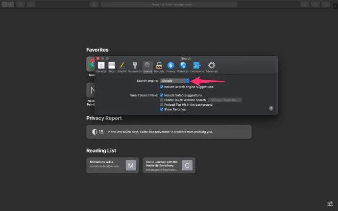 نحوه تغییر موتور جستجوی پیش فرض در سافاری برای Mac OS X