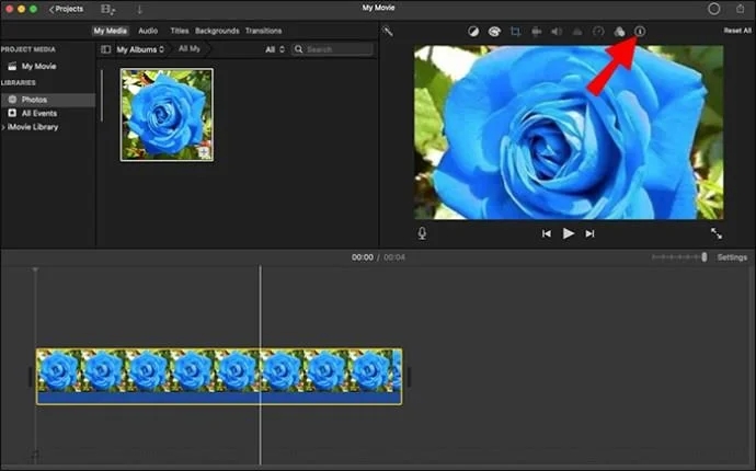 نحوه تغییر مدت زمان همه عکس ها در یک ویدیوی نمایش اسلاید در IMovie
