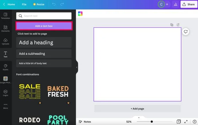 Como deixar o texto vertical no Canva