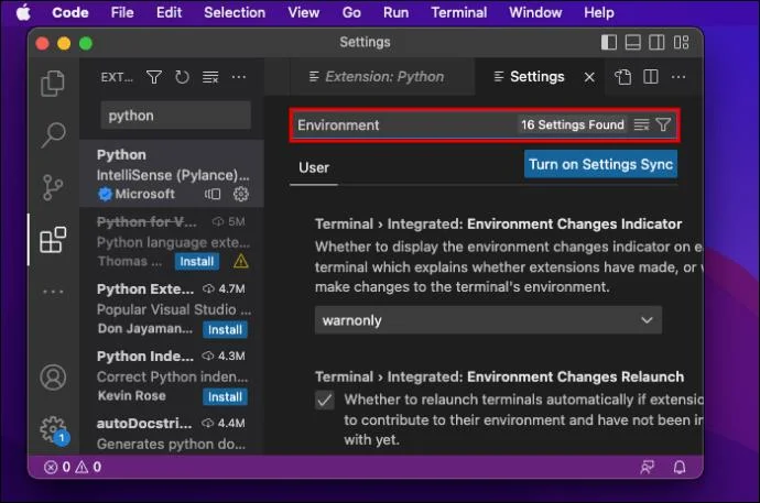 Cómo cambiar el intérprete de Python en VS Code