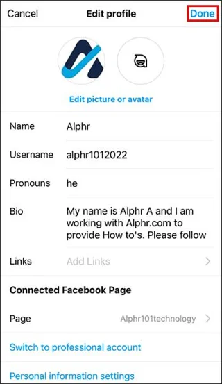 نحوه اضافه کردن ضمایر به اینستاگرام