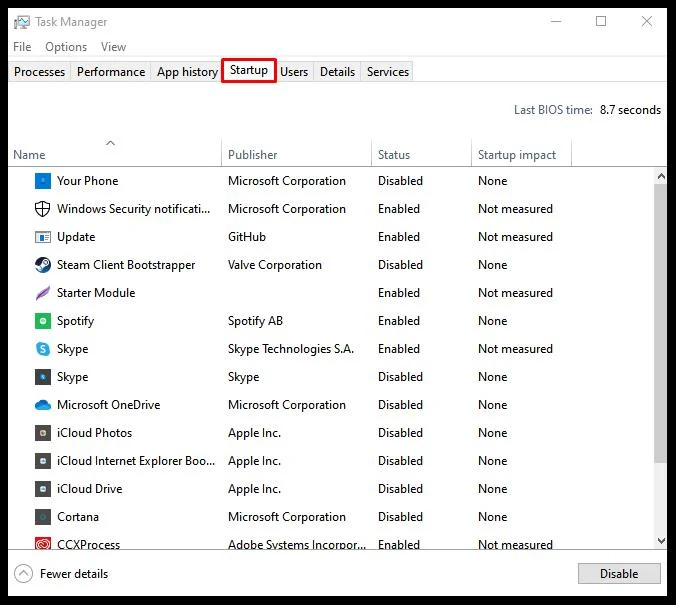Como desativar a abertura do Spotify na inicialização do Windows 10