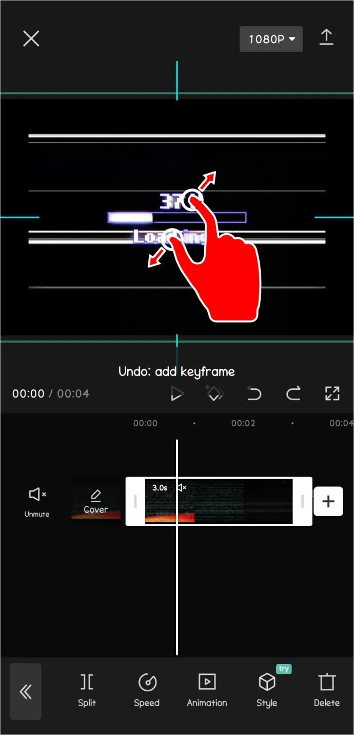 نحوه استفاده از Keyframes در CapCut