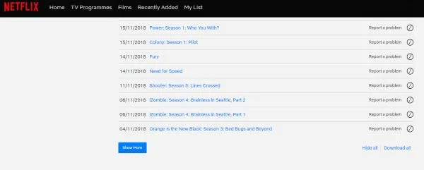 Come trovare i titoli guardati di recente su Netflix