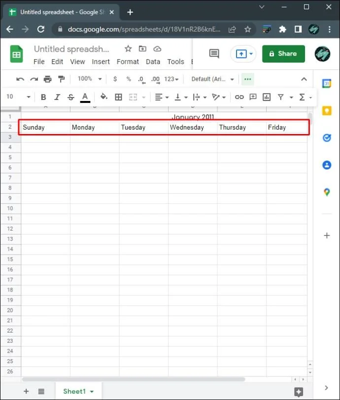 Jak utworzyć kalendarz w Arkuszach Google