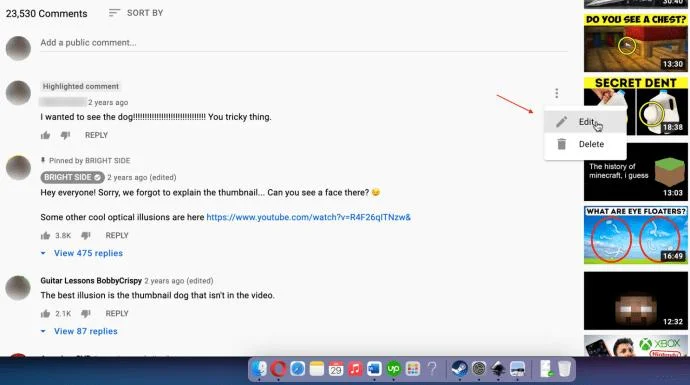 Come visualizzare la cronologia dei commenti di YouTube