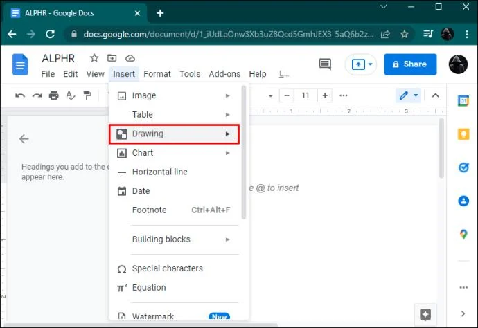 نحوه درج یک خط امضا در Google Docs