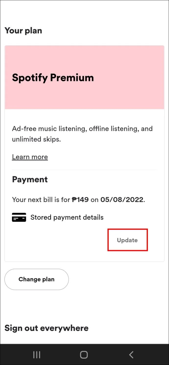 Spotify में पेमेंट मेथड कैसे बदलें