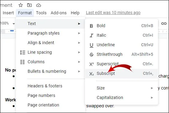 So fügen Sie in Google Docs hoch- oder tiefgestellte Zeichen hinzu