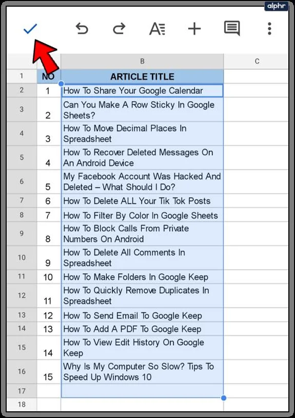 Enregistrer les paramètres