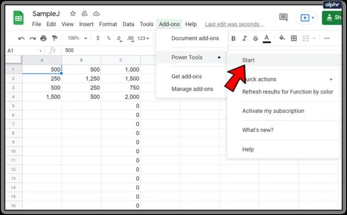 نحوه اعمال فرمول ها برای کل ستون ها در Google Sheets