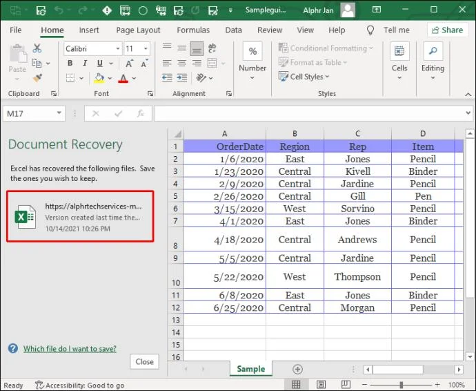 Come recuperare un file Excel non salvato