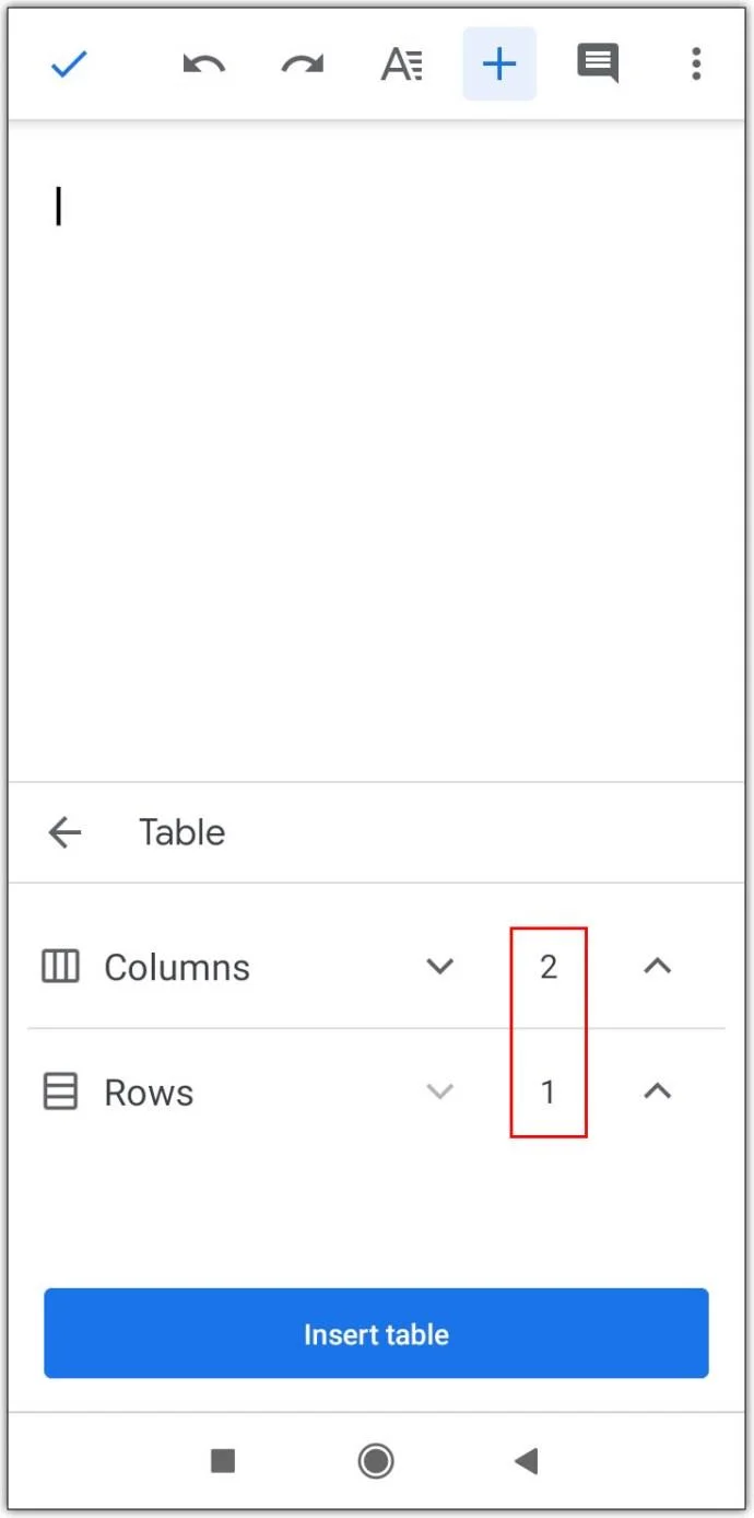Come creare due colonne in Google Docs