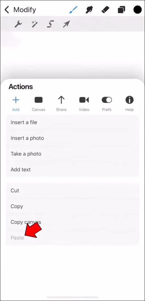نحوه کپی و چسباندن در Procreate